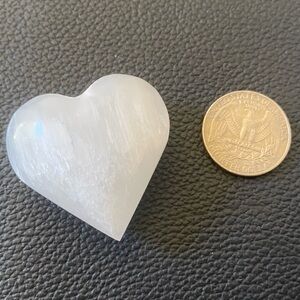 Mini Selenite White Heart-Shaped Stone